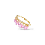 Briolette Drop Beaded Ring - Pink (alternate view)