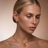 Cushion-Cut Oslo Stud Earrings | 18 Karat Gold Plated | Italian Craftsmanship