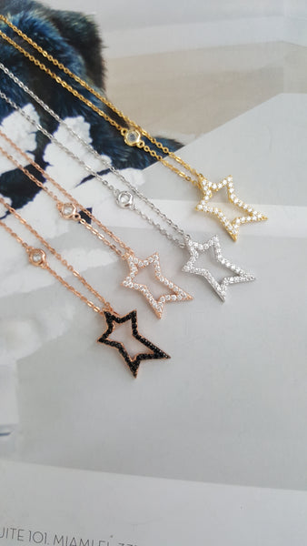 NECKLACE STAR cz