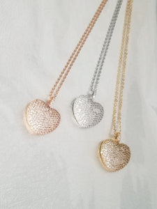 NECKLACE HEARTPAVE