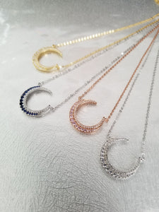 NECKLACE MOON CZ