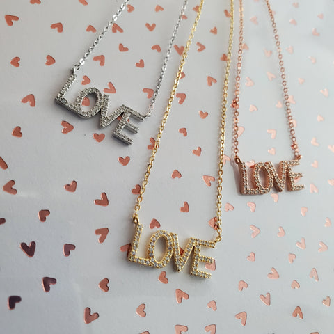 NECKLACE LOVE CZ