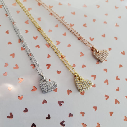 NECKLACE CUORE CZ