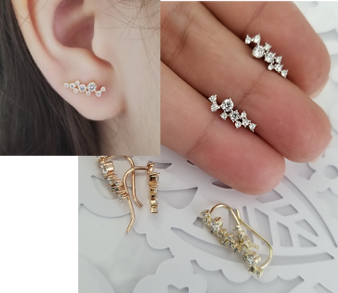 EARRING CLIMB CZ MINI