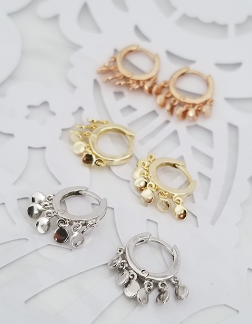 EARRING HOOP MONEDAS