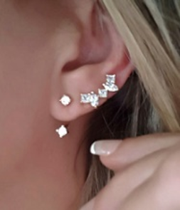 EARRING EARJACKET 2CZ