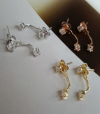 EARRING EARJACKET 2CZ