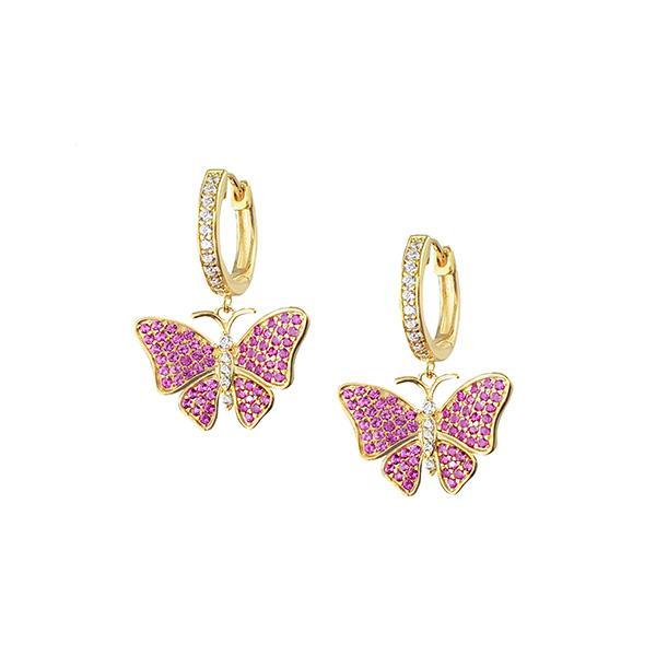EARRING HOOP BUTTERFLY