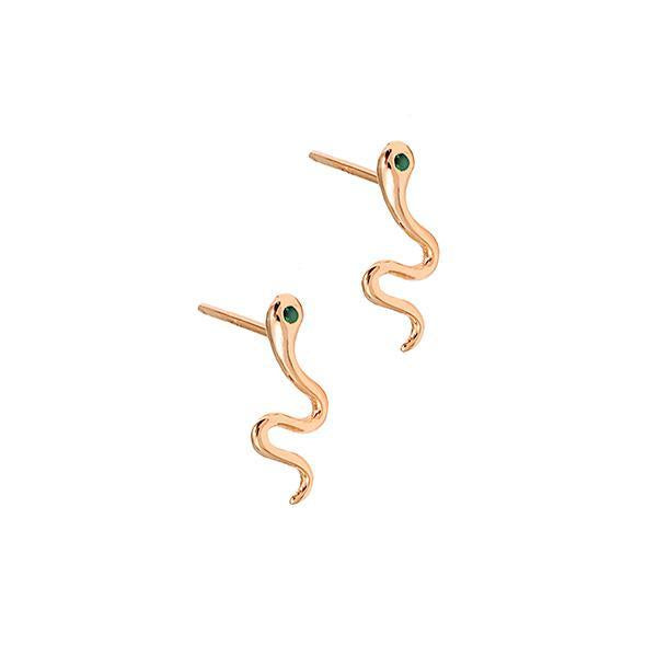 EARRING SIDEWINDER SNAKE PLAIN