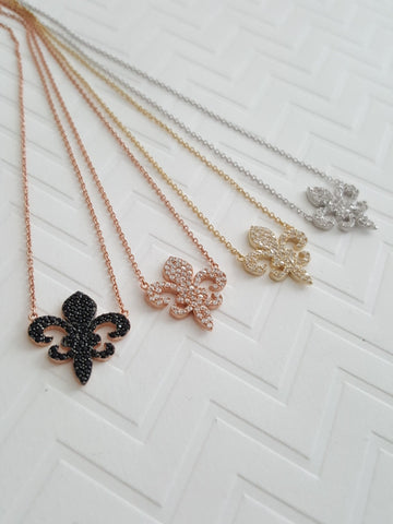 NECKLACE LOTUS cz