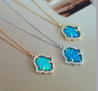 NECKLACE Blue OPAL HAND