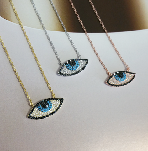 NECKLACE EYE CZ