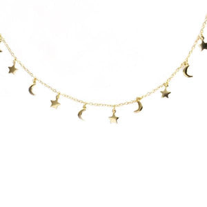 NECKLACE MOON STARPLAIN