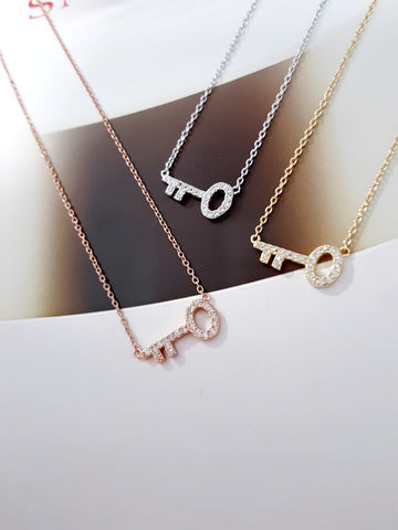 NECKLACE KEY cz